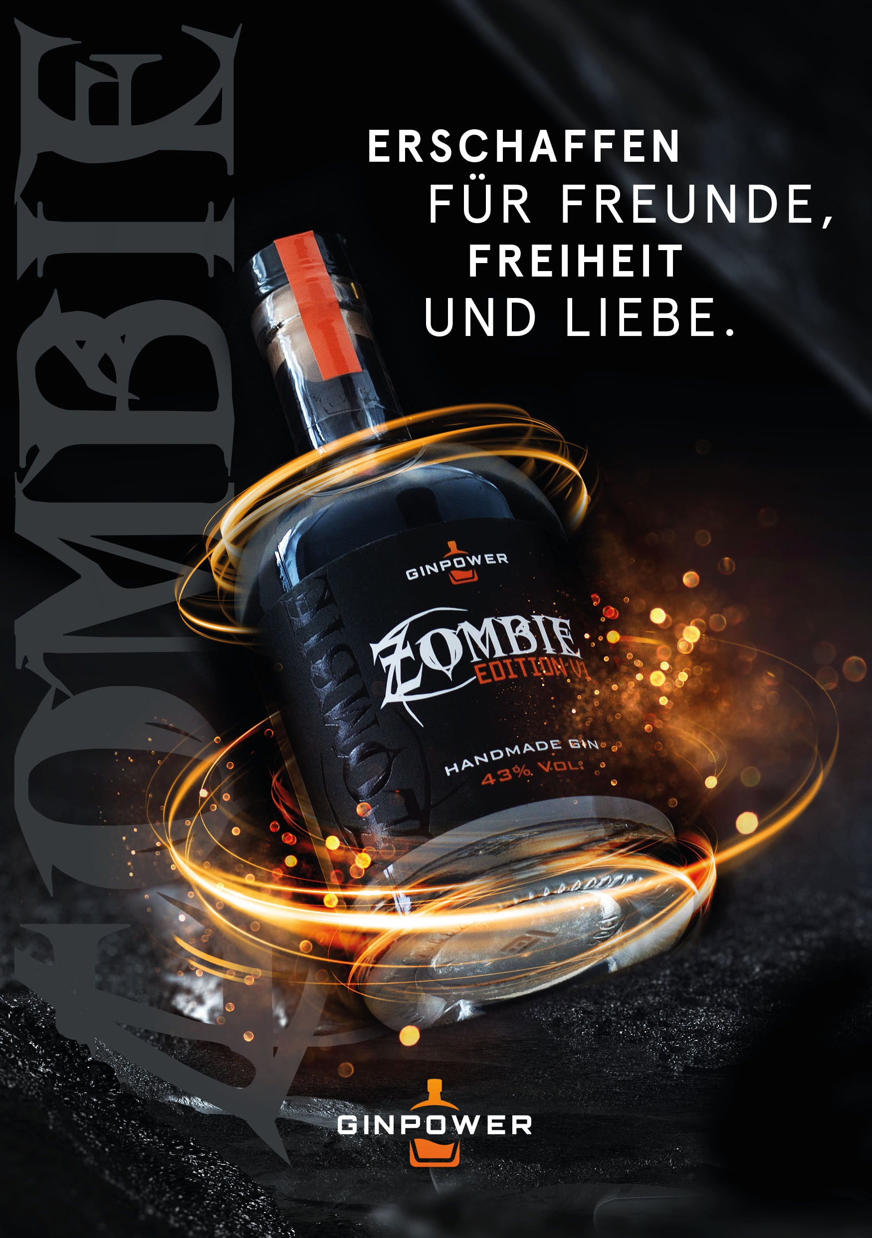 ZombieGIN A5 Aufsteller Deutsch